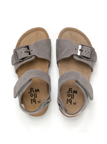 billowy Leren sandalen grijs