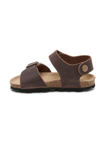 billowy Leren sandalen bruin