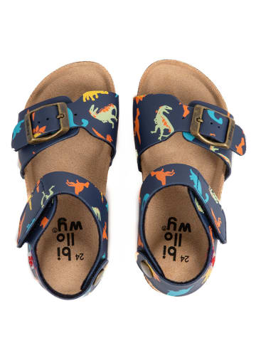 billowy Sandalen "Rosso" donkerblauw