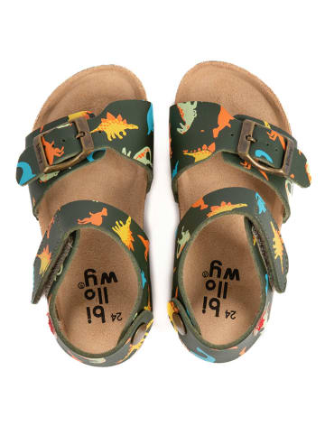 billowy Sandalen "Rosso" in Khaki