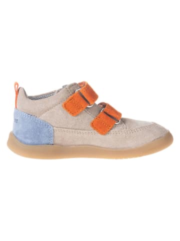 Richter Shoes Leder-Sneakers "Samy" in Beige/ Orange/ Hellblau