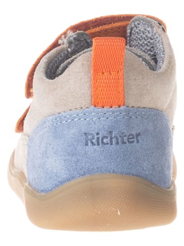 Richter Shoes Skórzane sneakersy "Samy" w kolorze beżowo-pomarańczowo-błękitnym
