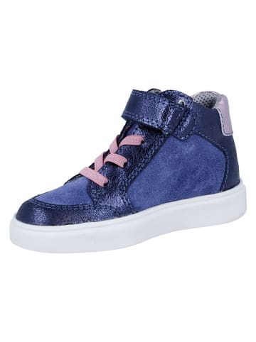 Richter Shoes Skórzane sneakersy "Flora" w kolorze niebieskim