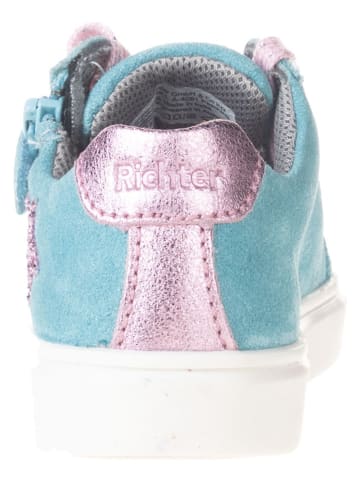Richter Shoes Leder-Sneakers "Flora" in Hellblau