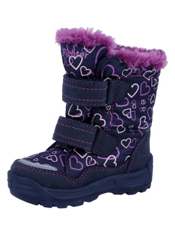 Richter Shoes Winterstiefel "Freestyle" in Dunkelblau/ Lila