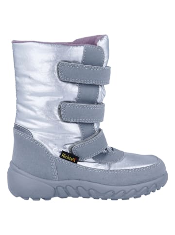 Richter Shoes Kozaki zimowe "Husky" w kolorze srebrnym