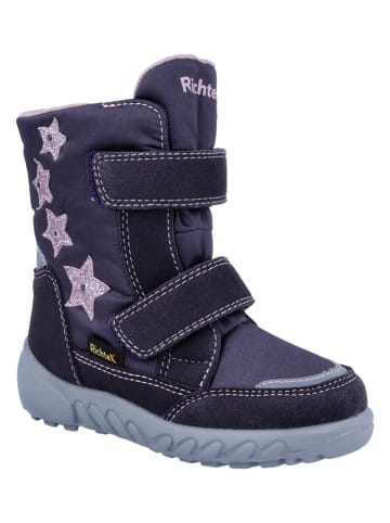 Richter Shoes Kozaki zimowe "Husky" w kolorze granatowo-fioletowym