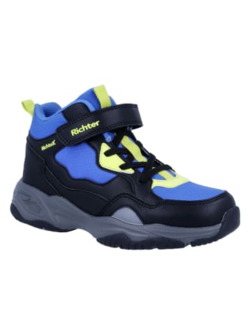 Richter Shoes Trekkingboots "Jamie" in Blau/ Schwarz/ Limette