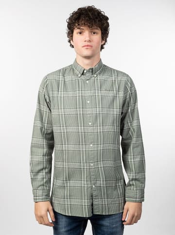 Pepe Jeans Hemd "Lee" - Regular fit - in Grün/ Grau