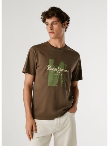 Pepe Jeans Koszulka w kolorze jasnobrązowym