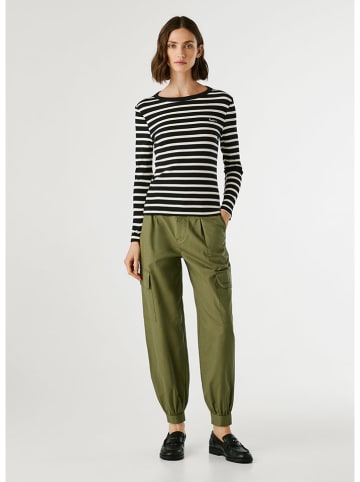 Pepe Jeans Longsleeve "Bani" in Schwarz/ Creme