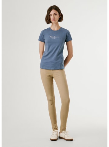 Pepe Jeans Koszulka "New Virginia" w kolorze szaroniebieskim