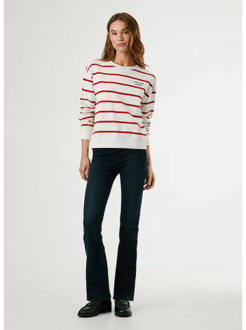 Pepe Jeans Bluza "Bienna" w kolorze kremowo-czerwonym