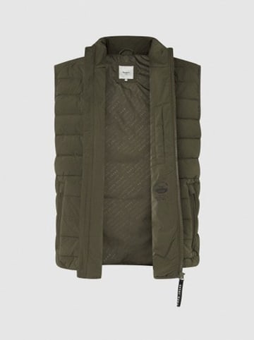 Pepe Jeans Kamizelka pikowana "Toby" w kolorze khaki