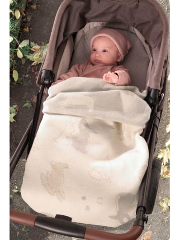 biederlack Kocyk "Little rabbits" w kolorze kremowym dla niemowląt - 100 x 75 cm