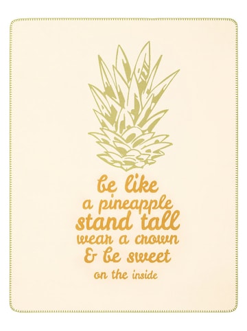 biederlack Woondeken ''Pineapple'' beige - (L)200 x (B)150 cm