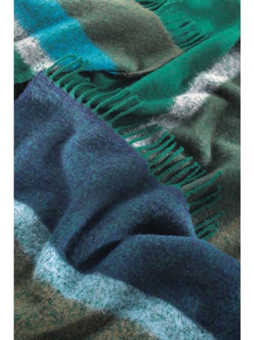 biederlack Pled "Mohair Look" w kolorze zielono-granatowym - 190 x 130 cm