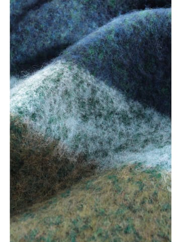 biederlack Plaid ''Mohair Look'' donkerblauw/groen - (L)190 x (B)130 cm
