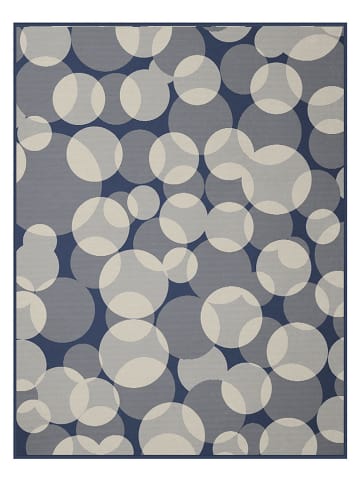 biederlack Koc "Circles" w kolorze beżowo-niebieskim - 200 x 150 cm