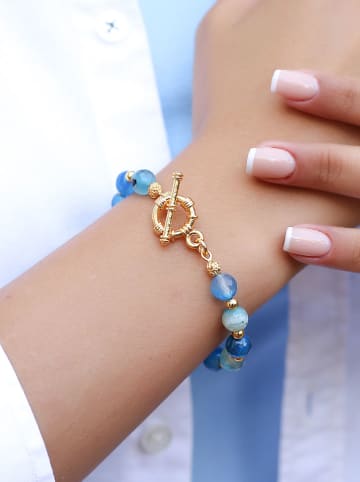 Pierres de Jade Pozłacana bransoletka z elementami ozdobnymi