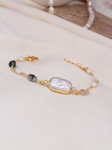 Pierres de Jade Vergold. Armkette mit Schmuckelementen