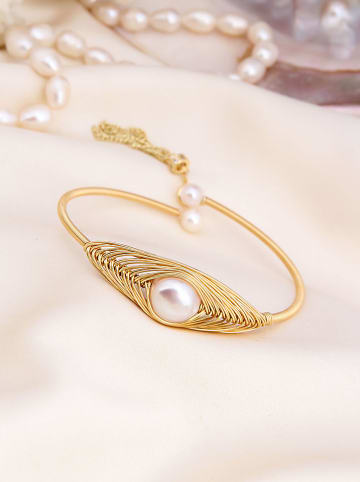 Pierres de Jade Vergold. Armspange mit Perlen