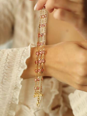 Pierres de Jade Vergold. Armkette mit Schmuckelementen