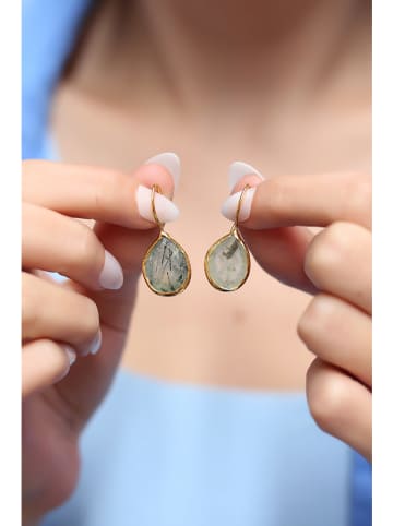 Pierres delicates Vergold. Ohrhänger mit Edelsteinen