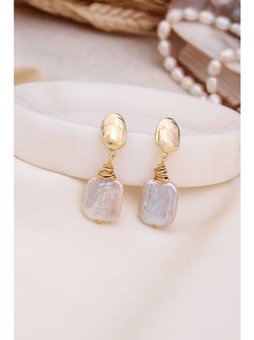 Pierres delicates Perlen-Ohrringe in Weiß