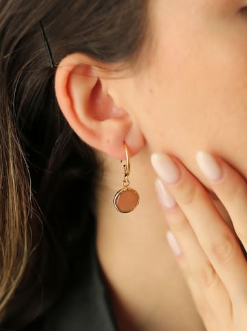 Pierres de Jade Pozłacane kolczyki z kamieniem słonecznym