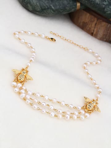 Pierres de Jade Vergulde ketting met sierelementen - (L)50 cm