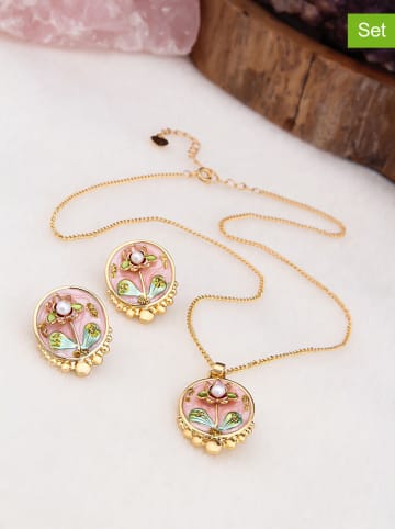 Pierres de Jade 2-delige sieradenset: ketting en oorstekers