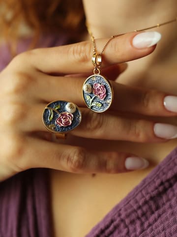 Pierres de Jade 3-delige sieradenset: ketting, oorstekers en ring