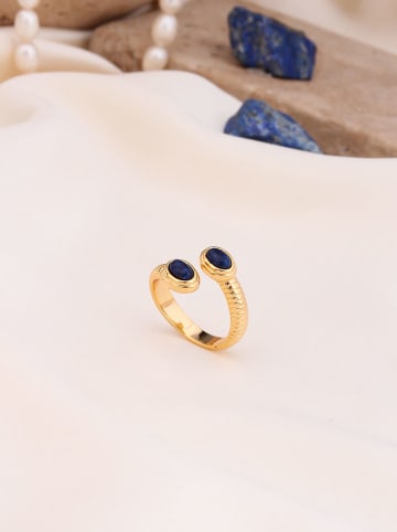 Pierres de Jade Vergold. Ring mit Edelsteinen