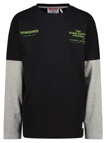 Vingino Longsleeve in Schwarz/ Grau
