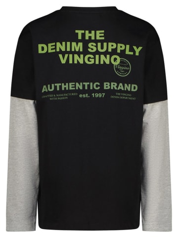 Vingino Longsleeve in Schwarz/ Grau