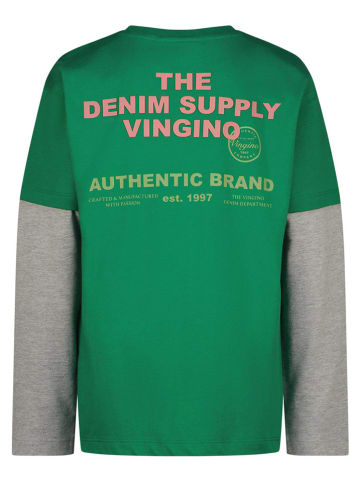 Vingino Longsleeve in Grün/ Grau