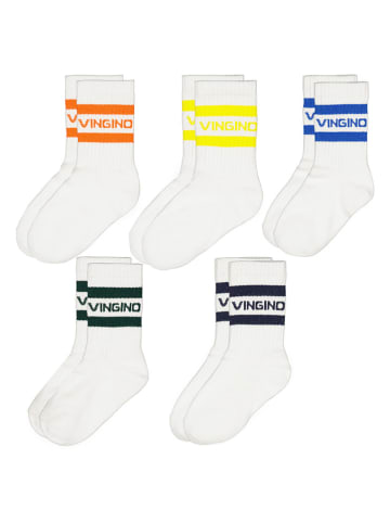 Vingino 5er-Set: Socken in Weiß/ Bunt