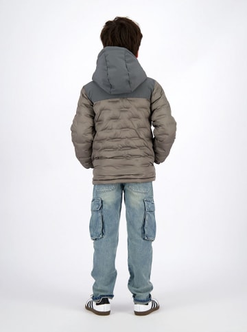 Vingino Doorgestikte jas "Tain" grijs/groen