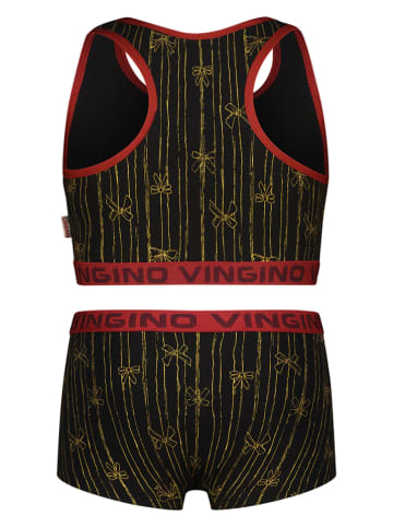 Vingino 2-częściowy zestaw bielizny w kolorze czarno-czerwonym