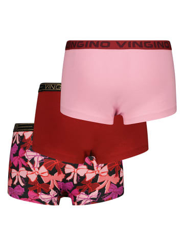 Vingino 3er-Set: Pantys in Rosa/ Rot