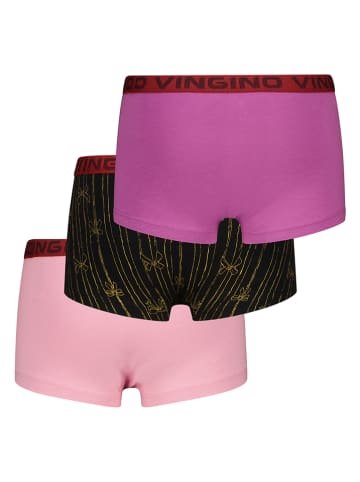 Vingino 3er-Set: Pantys in Lila/ Rosa/ Schwarz