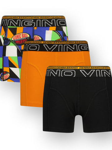 Vingino 3-delige set: boxershorts oranje/zwart