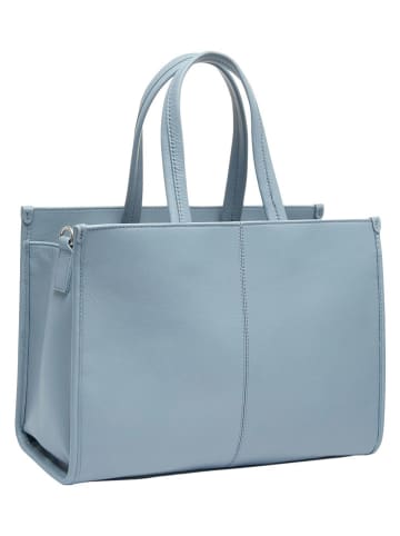 Liebeskind Berlin Skórzana torebka w kolorze błękitnym - 39 x 37 x 14 cm