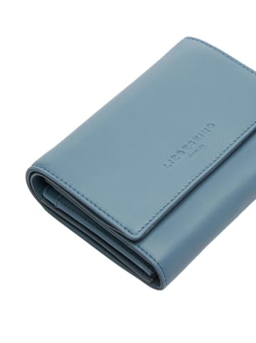 Liebeskind Berlin Leder-Geldbörse in Hellblau - (B)13 x (H)10 x (T)3 cm