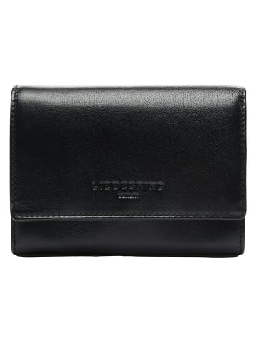 Liebeskind Berlin Leder-Geldbörse in Schwarz - (B)13 x (H)10 x (T)3 cm