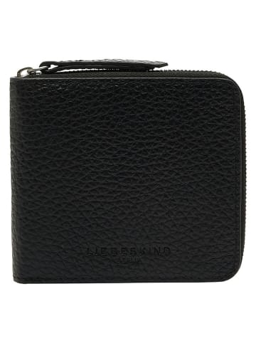 Liebeskind Berlin Leder-Geldbörse in Schwarz - (B)16 x (H)14 x (T)4 cm
