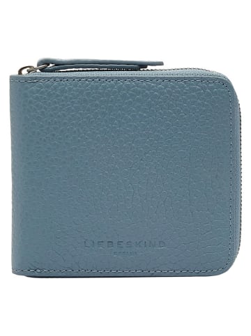 Liebeskind Berlin Skórzany portfel w kolorze błękitnym - 16 x 14 x 4 cm