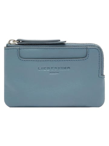 Liebeskind Berlin Skórzany portfel w kolorze błękitnym - 13 x 8 cm