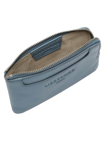 Liebeskind Berlin Skórzany portfel w kolorze błękitnym - 13 x 8 cm